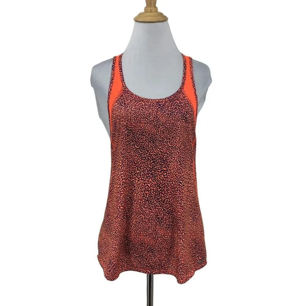 Nike Tank Top Womens S Small Animal Print Neon Lightweight Racerback Running